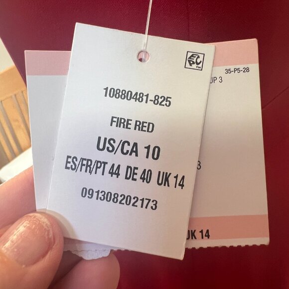 NEW KASPER Sleeveless Sheath Dress - Fire Red - NWT - Seamed Waist, Size 10 - Picture 9 of 13